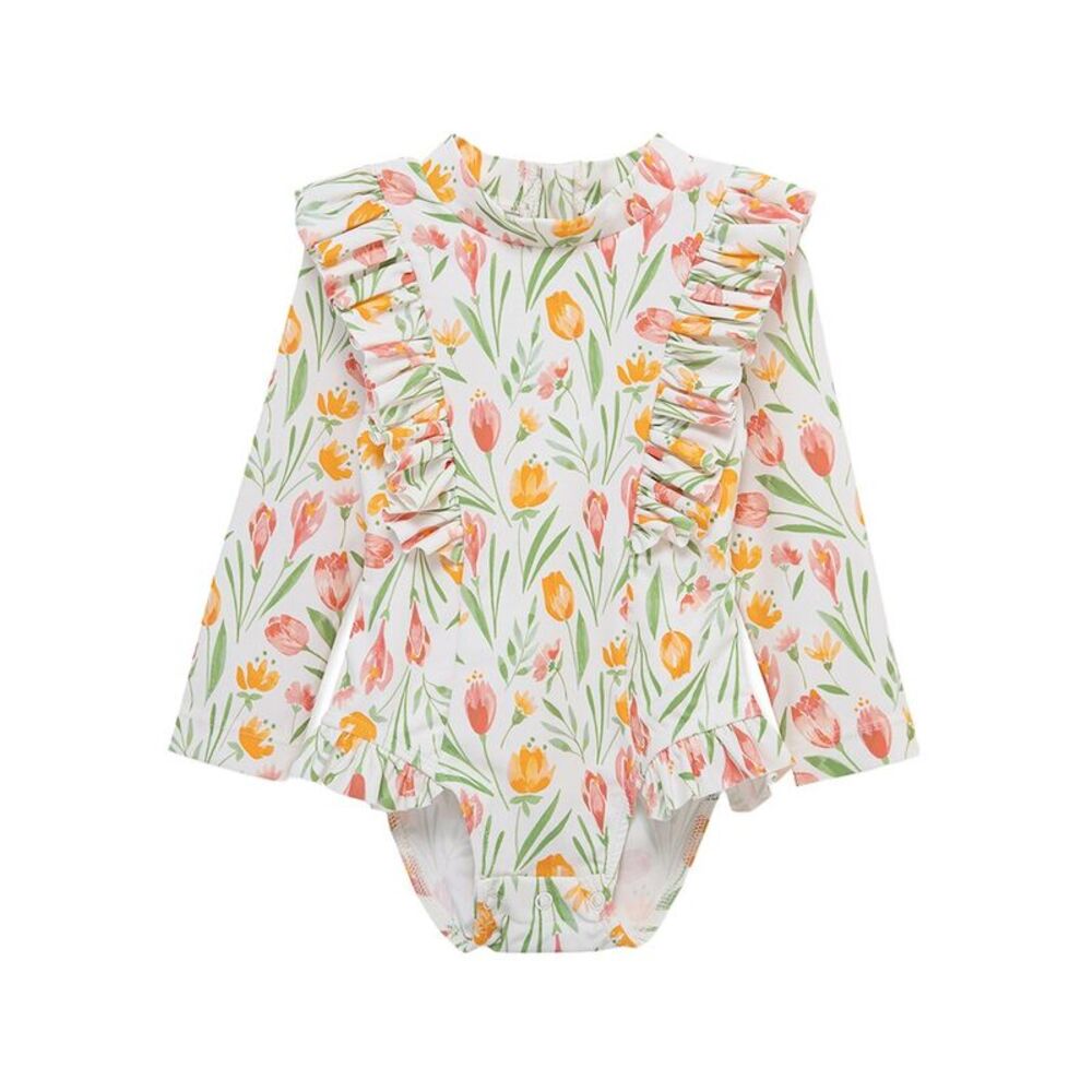Little Me Girls  Crocus One-Piece Rashguard